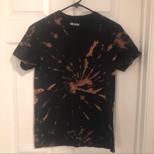 Black Bleach Dyed Shirt Size Small